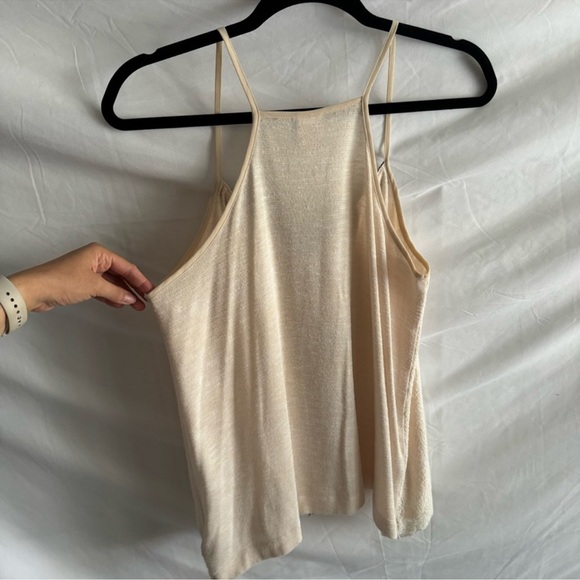 Anthropologie | Akemi + Kin Crossroads Cream Lace Black Fringe Tank Top Size M - Picture 10 of 14
